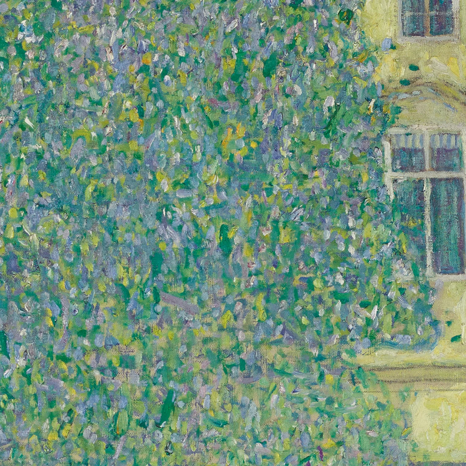 Detail 1 of Schloss Kammer on the Attersee III by Gustav Klimt, 1910