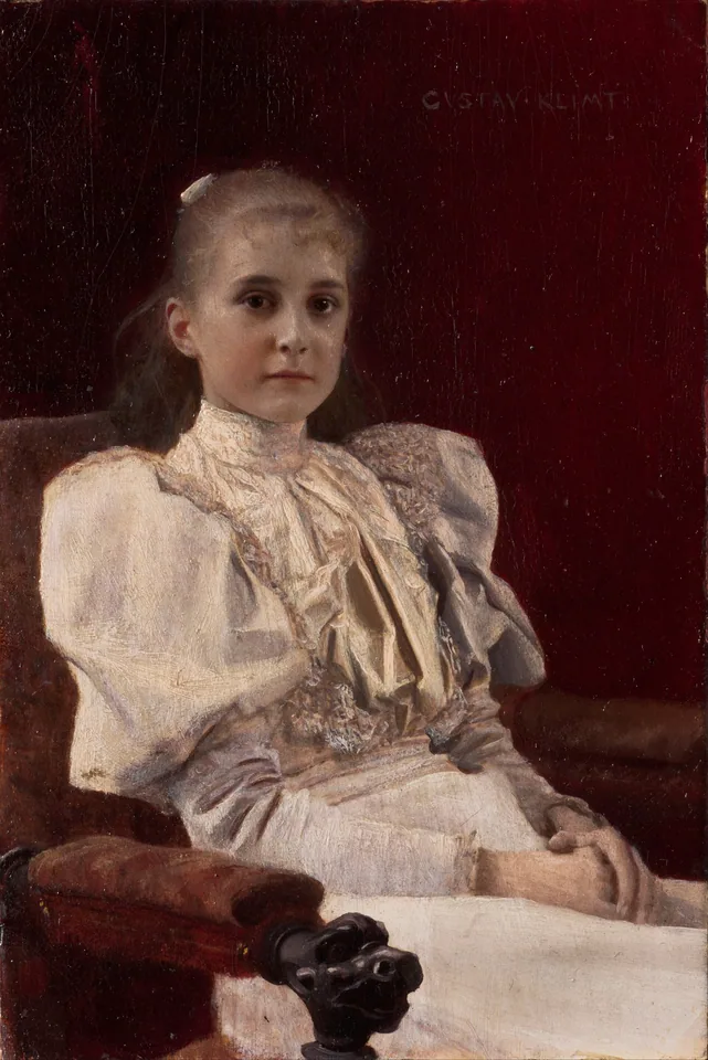 Seated Young Girl by Gustav Klimt, 1894