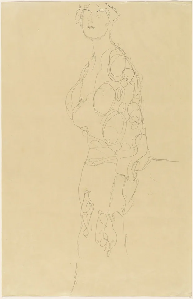 Standing Woman by Gustav Klimt, c. 1910