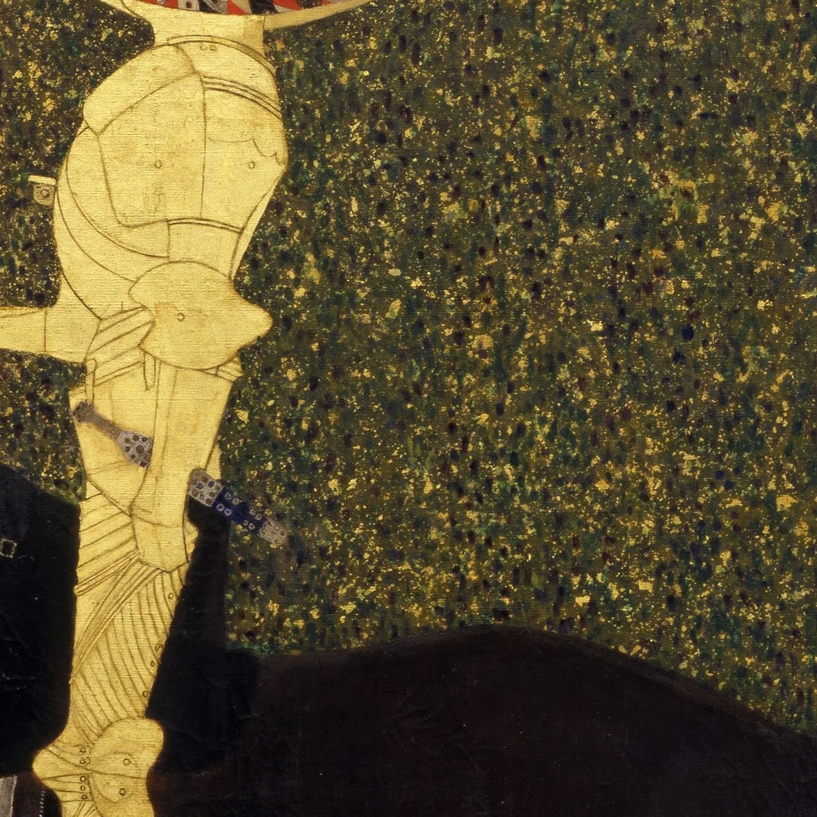 Detail 1 of The Golden Knight by Gustav Klimt, 1903