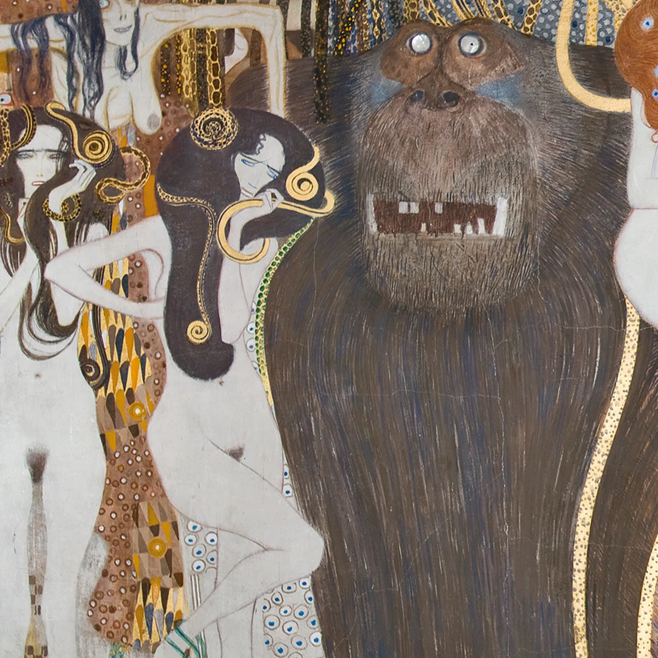 Detail 1 of The Hostile Powers by Gustav Klimt, 1901–1902