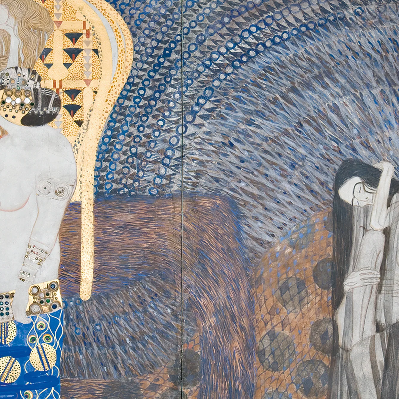 Detail 2 of The Hostile Powers by Gustav Klimt, 1901–1902