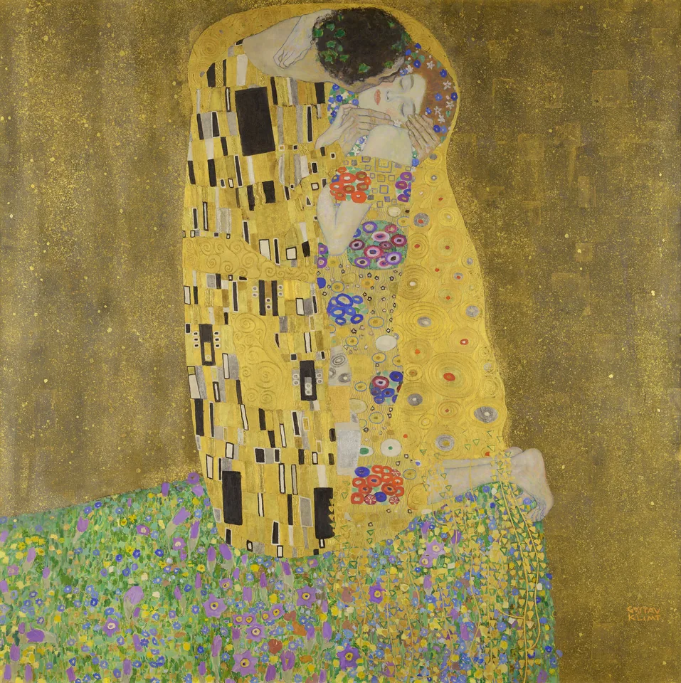 The Kiss by Gustav Klimt, 1907–1908