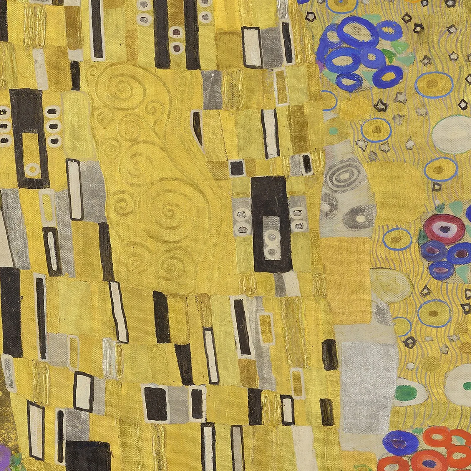 Detail 1 of The Kiss by Gustav Klimt, 1907–1908
