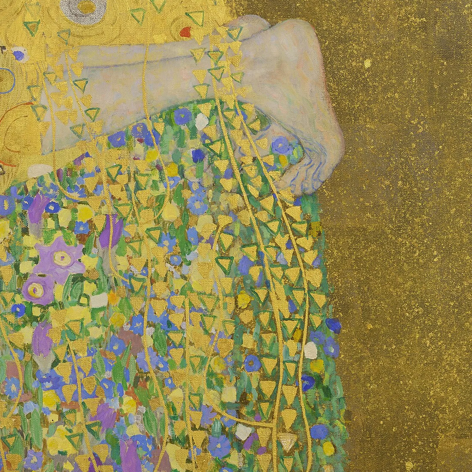 Detail 3 of The Kiss by Gustav Klimt, 1907–1908