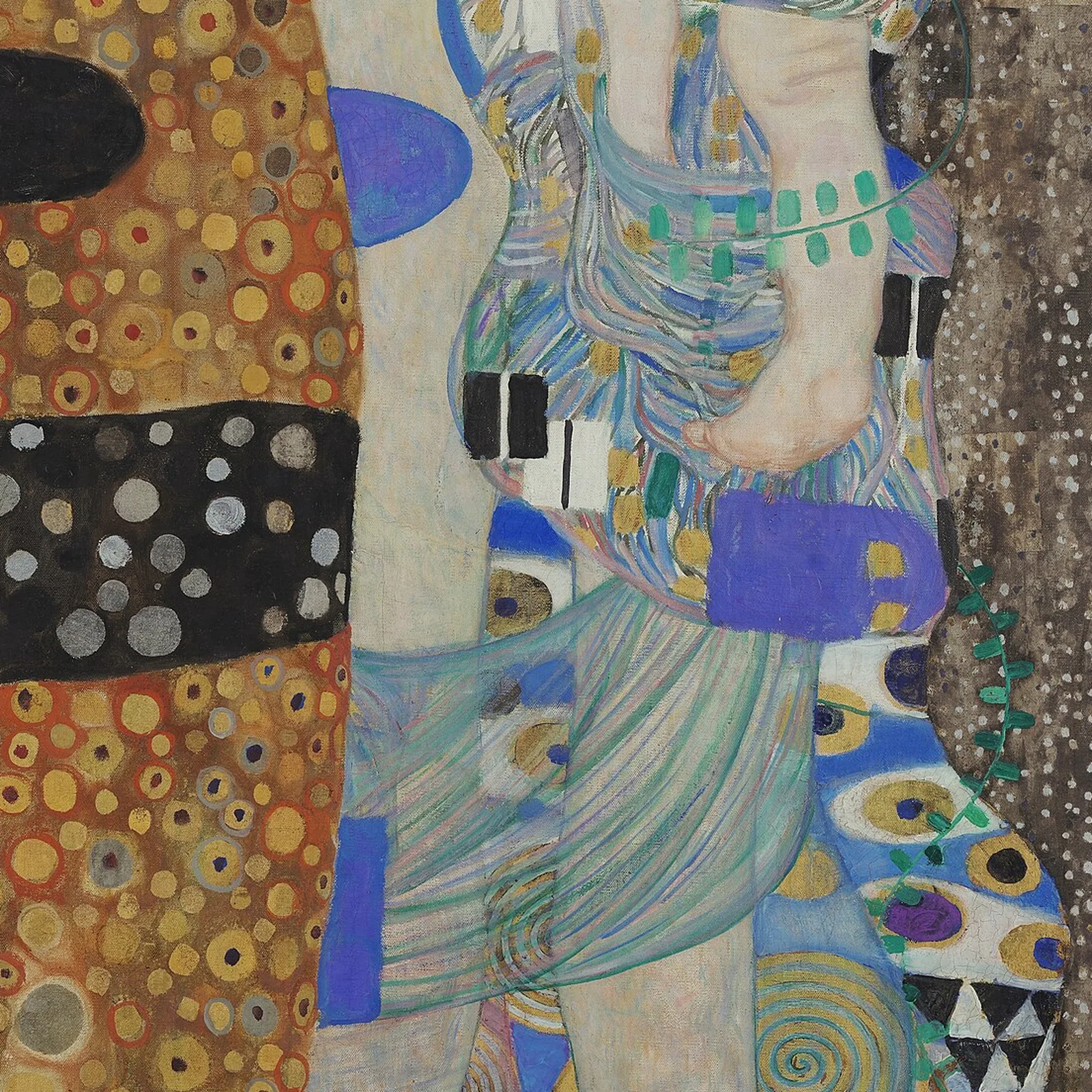 Detail 1 of The Three Ages of Woman by Gustav Klimt, 1905