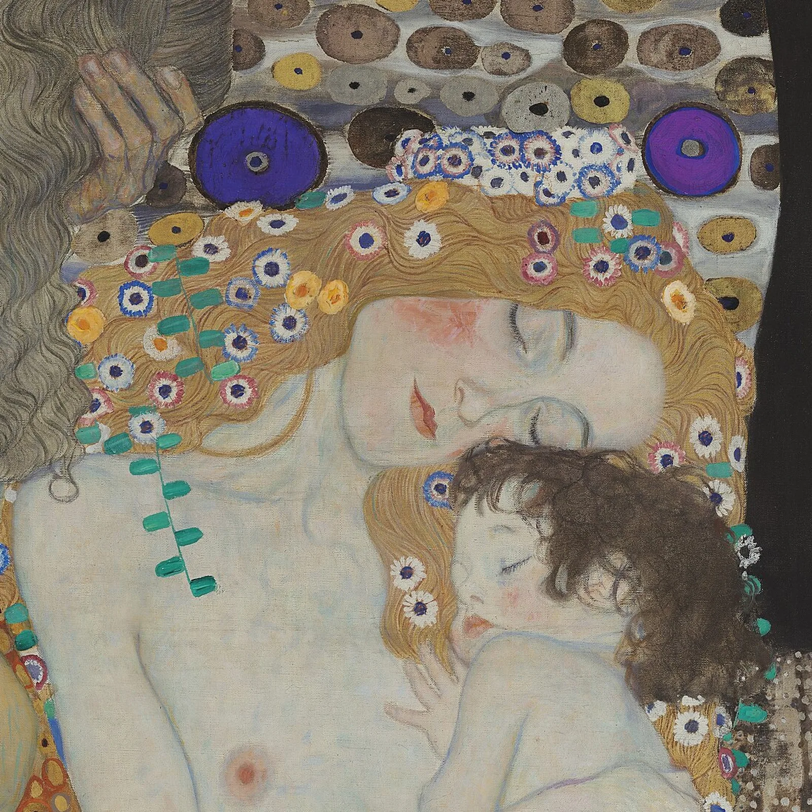 Detail 3 of The Three Ages of Woman by Gustav Klimt, 1905