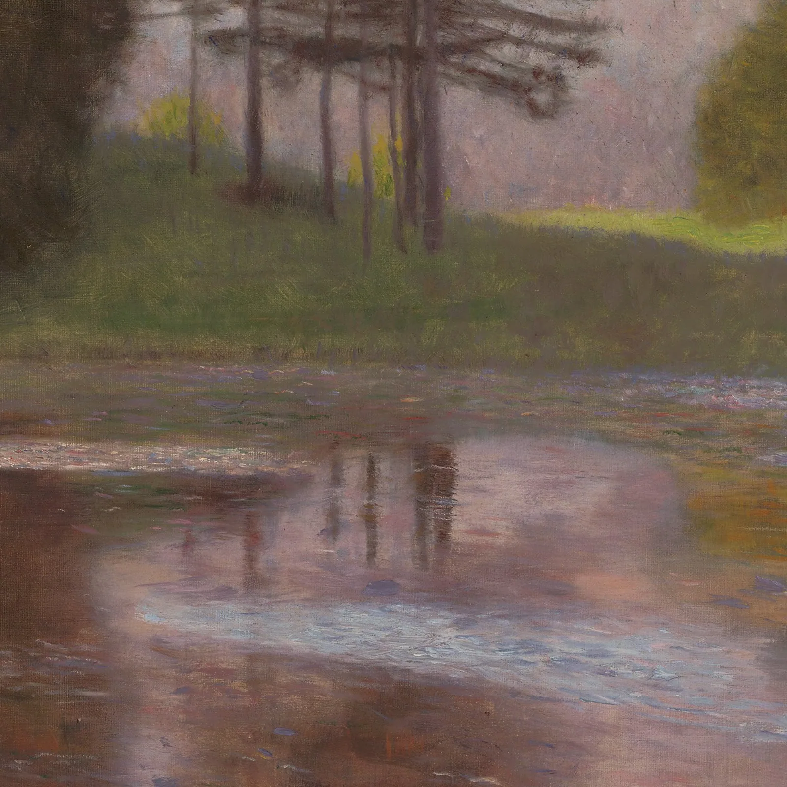 Detail 1 of Tranquil Pond by Gustav Klimt, 1899