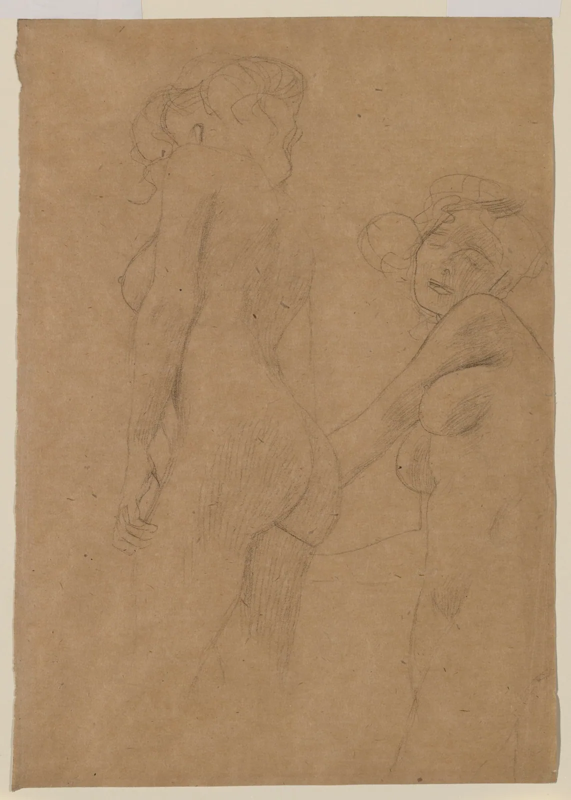 Two Female Nudes Standing by Gustav Klimt, c. 1900