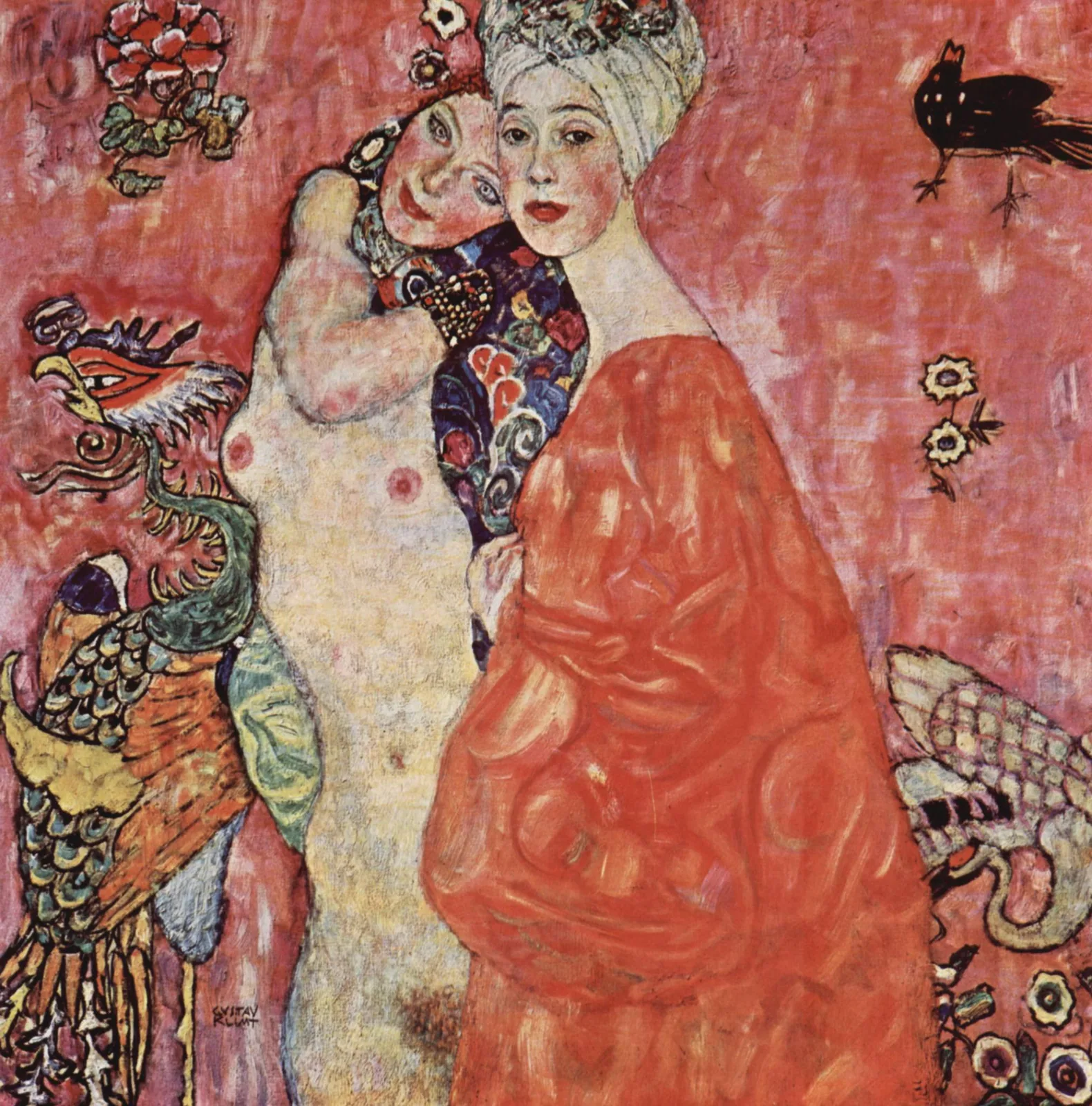 Women Friends by Gustav Klimt, 1916–1917